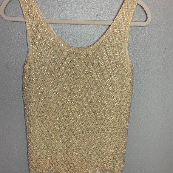 Vintage Hand Beaded Top Cyn Les - Picture 1 of 11